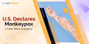 US Declares Monkeypox a Public Health Emergency: Colorized transmission electron micrograph of monkeypox virus particles (teal) cultivated and purified from cell culture | LocalMedStore U.S. Declares Monkeypox a Public Health Emergency